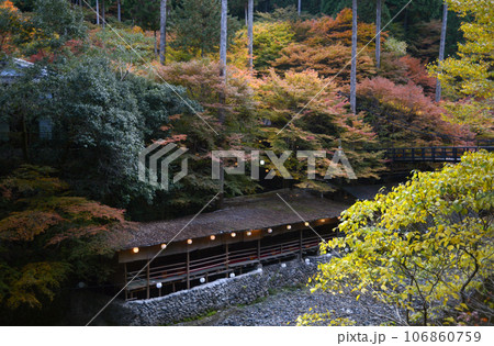 秋の高雄 紅葉の清滝川 京都市右京区 秋の高雄 紅葉の清滝川 京都市右京区 106860759