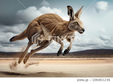 Australian Wildlife: The Kangaroo - Generative AIのイラスト素材