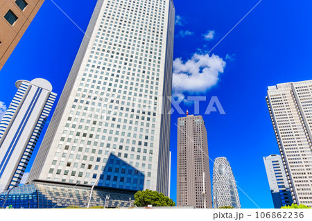 東京　新宿区　新宿副都心の夏空 106862236