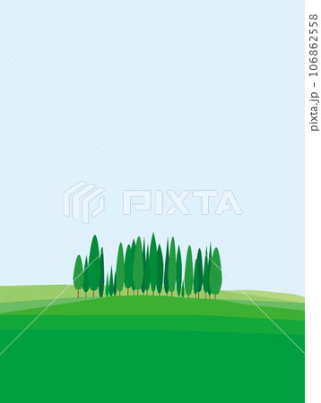 ヴァル・ドルチャ　val　d'orcia　トスカーナ　toscana　イタリア　糸杉　夏 106862558