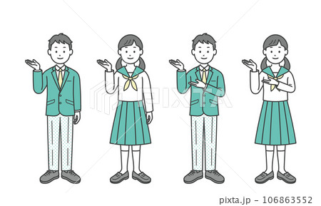 案内をする男女の学生 106863552