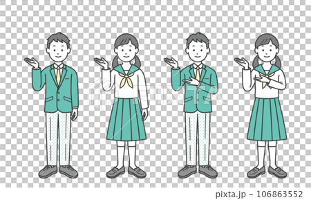 案内をする男女の学生 106863552