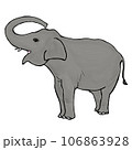 シンプルな象のイラスト 106863928