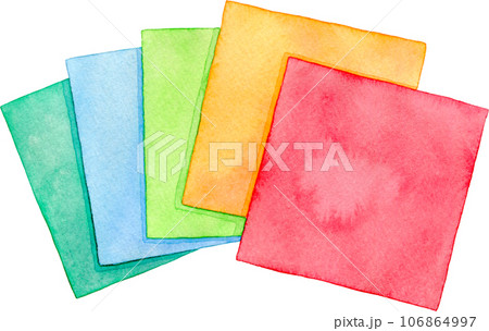 カラフルな折り紙の水彩イラスト 106864997
