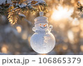 キラキラした雪だるま「AI生成画像」 106865379