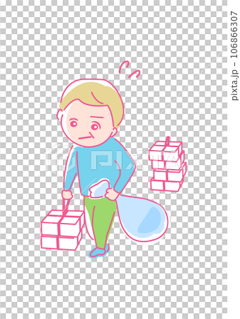 Stock Illustration: Spring cleaning icon_year-end_elderly Stock Illustration: Spring cleaning icon_year-end_elderly 106866307