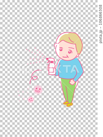 Stock Illustration: Spring cleaning icon_year-end_elderly Stock Illustration: Spring cleaning icon_year-end_elderly 106866308
