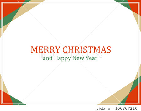 クリスマスカラーのフレーム 106867210