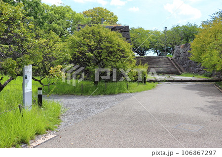 福岡城 二ノ丸表御門跡の石段 福岡城 二ノ丸表御門跡の石段 106867297