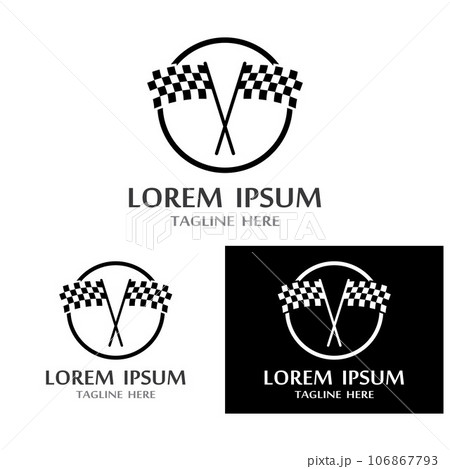 Race flag icon, simple design illustration vector template Race flag icon, simple design illustration vector template 106867793