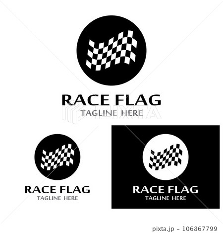 Race flag icon, simple design illustration vector template 106867799