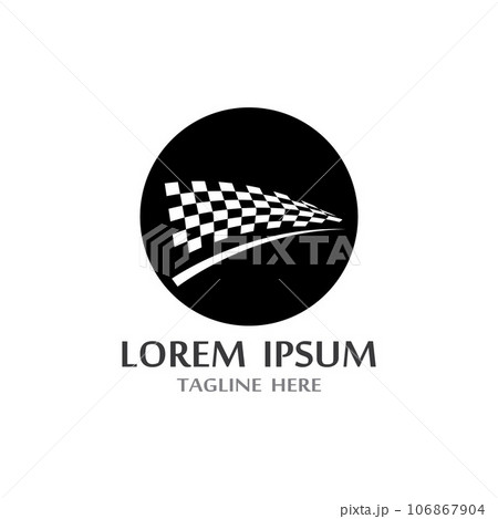 Race flag icon, simple design illustration vector template 106867904