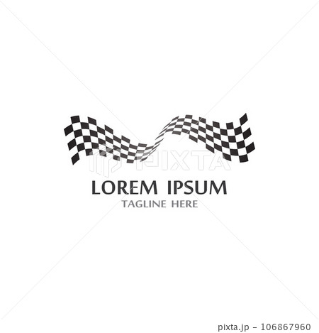 Race flag icon, simple design illustration vector template 106867960