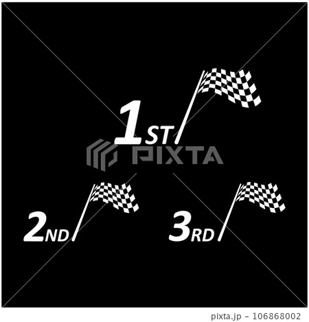 Race flag icon, simple design illustration vector template 106868002