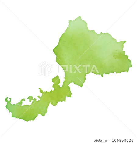 水彩風の福井県地図のイラスト 水彩風の福井県地図のイラスト 106868026