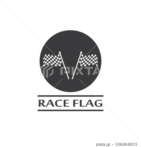 Race flag icon, simple design illustration vector template 106868055