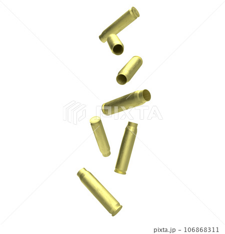 The gold cartridge or gun bullets png image 3d rendering 106868311