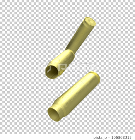The gold cartridge or gun bullets png image 3d rendering 106868315