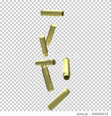 The gold cartridge or gun bullets png image 3d rendering 106868316