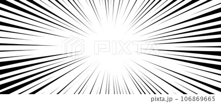 Radial speed lines background. Comic book explosion lines wallpaper. Abstract black and white flash effect frame design. Manga or anime cartoon ray beam sunburst. Vector fast burst illustration Radial speed lines background. Comic book explosion lines wallpaper. Abstract black and white flash effect frame design. Manga or anime cartoon ray beam sunburst. Vector fast burst illustration 106869665