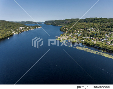 GRANDES PILES historic landmark near La Mauricie National Park Quebec, Canada on a beautiful day 106869906