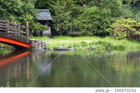 梅雨の時期に咲く花が美しい水のある八景水谷公園 梅雨の時期に咲く花が美しい水のある八景水谷公園 106870282