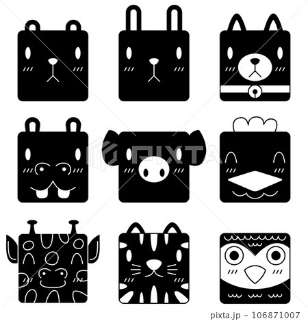 Animal cartoon vector set Animal cartoon vector set 106871007