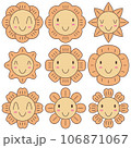 Flower cute vector set 106871067