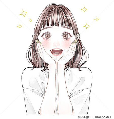 喜んでいる女性 106872304