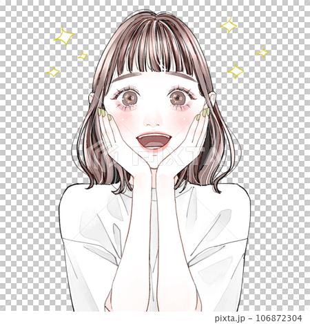 喜んでいる女性 106872304