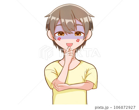 怒っているタレ目の男性 怒っているタレ目の男性 106872927