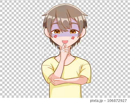 怒っているタレ目の男性 怒っているタレ目の男性 106872927