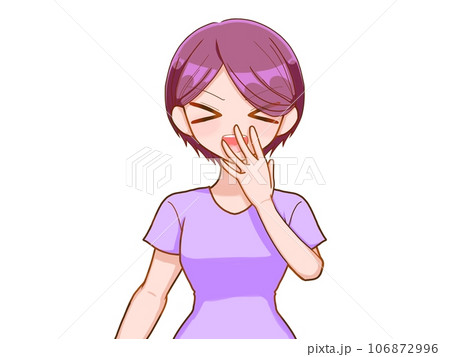 楽しんでいるショートヘアの女性 106872996