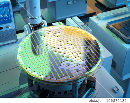 Semiconductor manufacturing with robotic arms and silicon wafers Semiconductor manufacturing with robotic arms and silicon wafers 106873122