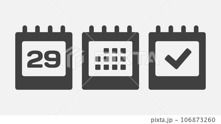 Vector icon page calendar - 29 day, agenda, done 106873260