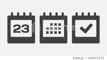 Vector icon page calendar - 23 day, agenda, done Vector icon page calendar - 23 day, agenda, done 106873272