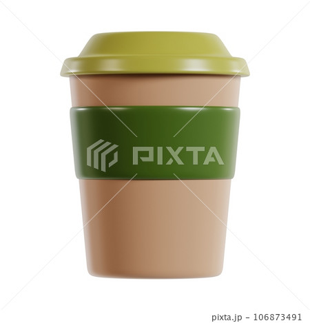 green coffee cup isolated on white 106873491