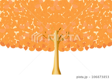 銀杏の木の葉の背景イラスト、季節のイメージ 銀杏の木の葉の背景イラスト、季節のイメージ 106873853