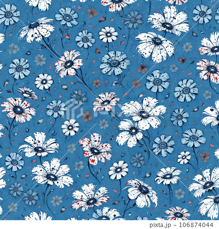 シームレスな花柄背景 106874044