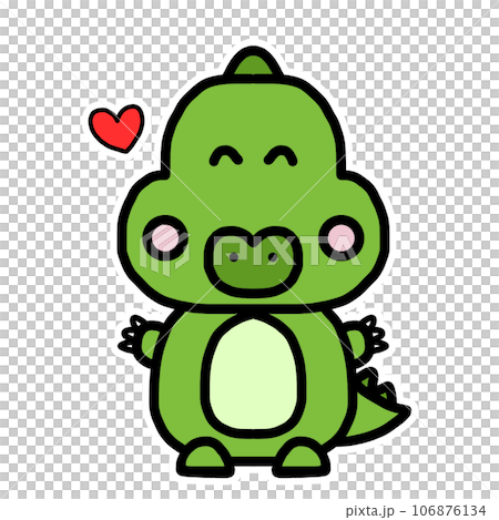 Cute crocodile sticker 106876134