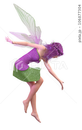 3D Fairy in purple green outfit 3D Fairy in purple green outfit 106877304