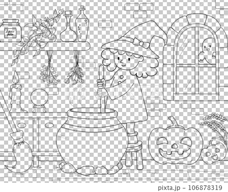 little witch halloween coloring book little witch halloween coloring book 106878319