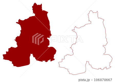 Brugg District (Switzerland, Swiss Confederation, Canton of Aargau) map vector illustration, scribble sketch Bezirk Brugg map 106878667