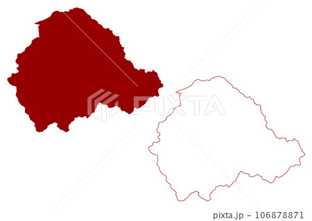 Entremont District (Switzerland, Swiss Confederation, Canton of Valais or Wallis) map vector illustration, scribble sketch Bezirk d'Entremont map 106878871