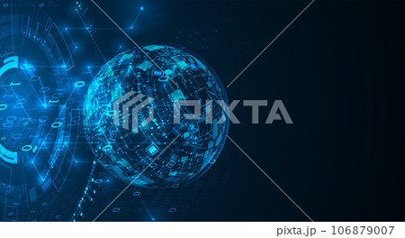 Sphere theme vector illustration. Digital technology isometric background. Sphere theme vector illustration. Digital technology isometric background. 106879007