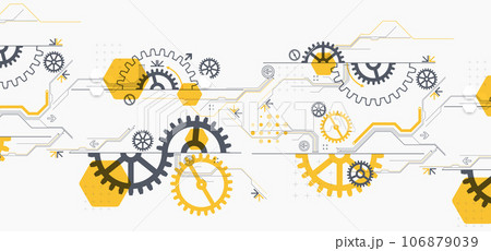 Abstract technology background. Cogwheels ART theme. Vector illustration 106879039