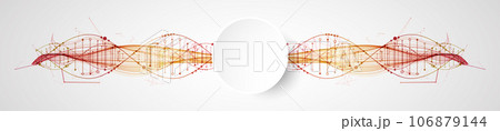 Science template, abstract background with a DNA molecules. Vector illustration. Science template, abstract background with a DNA molecules. Vector illustration. 106879144