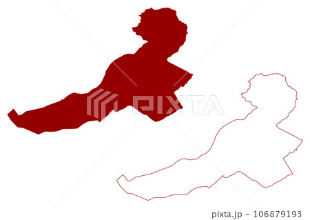 Le Locle District (Switzerland, Swiss Confederation, Canton of Neuchatel) map vector illustration, scribble sketch Bezirk Le Locle map 106879193