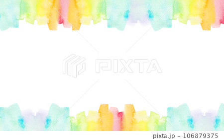淡い虹色の背景素材　水彩テクスチャ 106879375