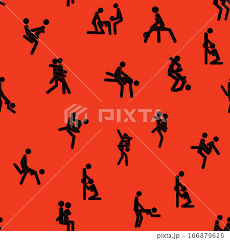 Kama Sutra, seamless pattern, design, poster, fabric. Kamasutra, sketchy poses for making love. Set. 106879626